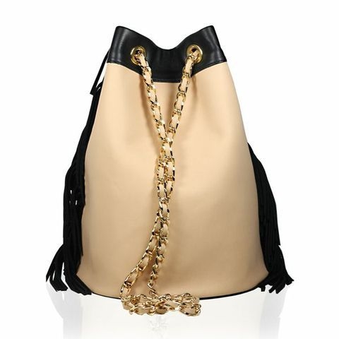 saco flecos vaqueta negro